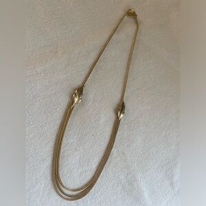 Vintage Whiting Davis Gold Tone Necklace 17”